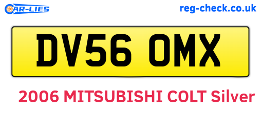 DV56OMX are the vehicle registration plates.