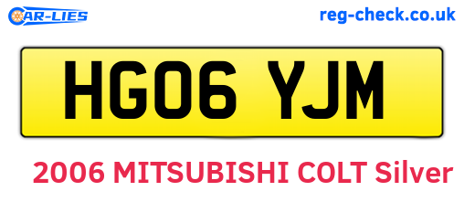 HG06YJM are the vehicle registration plates.