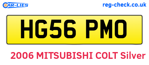 HG56PMO are the vehicle registration plates.