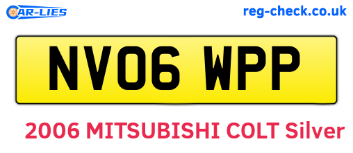 NV06WPP are the vehicle registration plates.
