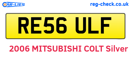 RE56ULF are the vehicle registration plates.