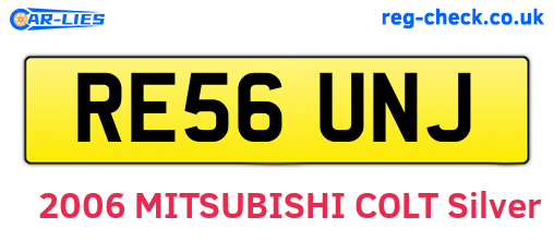 RE56UNJ are the vehicle registration plates.
