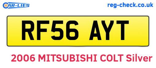RF56AYT are the vehicle registration plates.