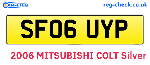 SF06UYP are the vehicle registration plates.