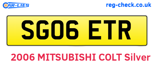 SG06ETR are the vehicle registration plates.