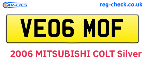 VE06MOF are the vehicle registration plates.