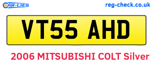 VT55AHD are the vehicle registration plates.