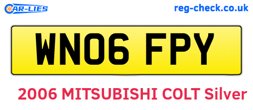 WN06FPY are the vehicle registration plates.