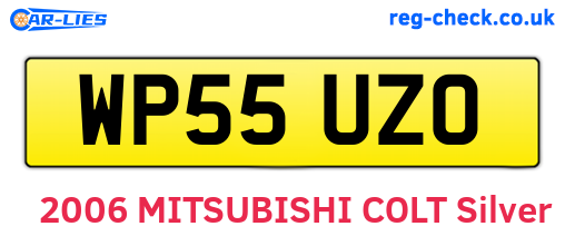 WP55UZO are the vehicle registration plates.