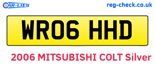 WR06HHD are the vehicle registration plates.