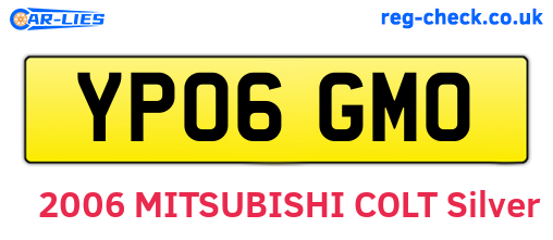 YP06GMO are the vehicle registration plates.
