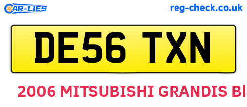 DE56TXN are the vehicle registration plates.