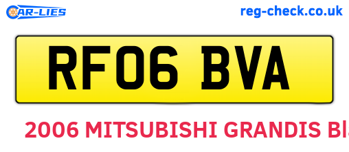 RF06BVA are the vehicle registration plates.