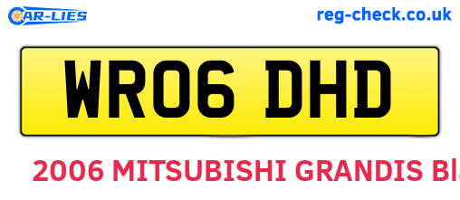 WR06DHD are the vehicle registration plates.
