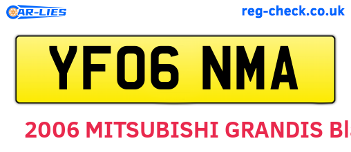 YF06NMA are the vehicle registration plates.