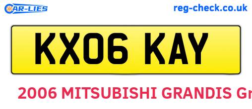 KX06KAY are the vehicle registration plates.
