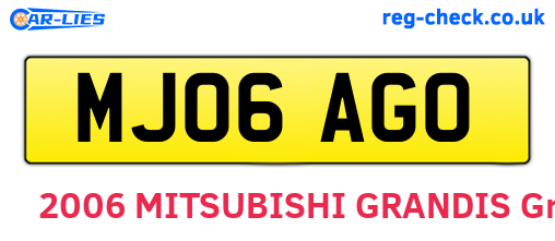 MJ06AGO are the vehicle registration plates.