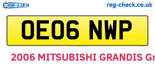 OE06NWP are the vehicle registration plates.