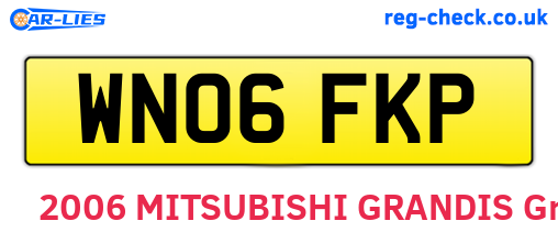 WN06FKP are the vehicle registration plates.