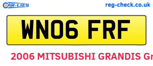 WN06FRF are the vehicle registration plates.