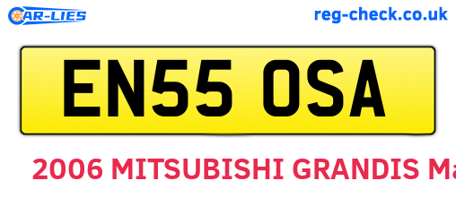 EN55OSA are the vehicle registration plates.