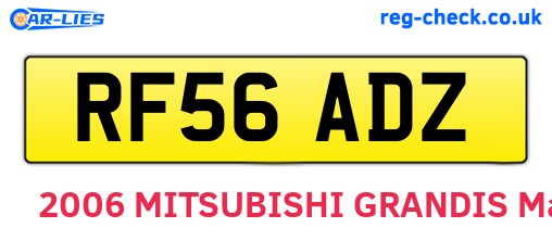 RF56ADZ are the vehicle registration plates.