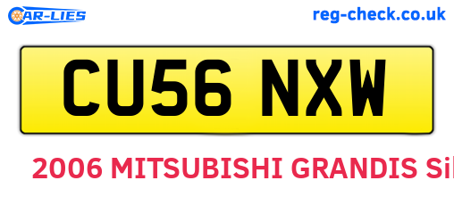 CU56NXW are the vehicle registration plates.