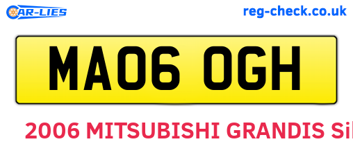 MA06OGH are the vehicle registration plates.