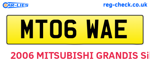 MT06WAE are the vehicle registration plates.
