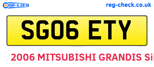 SG06ETY are the vehicle registration plates.