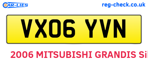 VX06YVN are the vehicle registration plates.