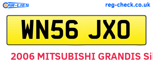 WN56JXO are the vehicle registration plates.