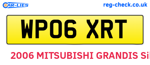 WP06XRT are the vehicle registration plates.