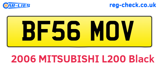 BF56MOV are the vehicle registration plates.