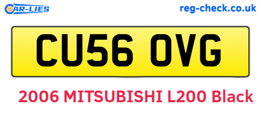 CU56OVG are the vehicle registration plates.