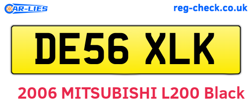 DE56XLK are the vehicle registration plates.