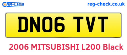 DN06TVT are the vehicle registration plates.
