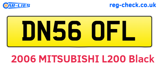 DN56OFL are the vehicle registration plates.