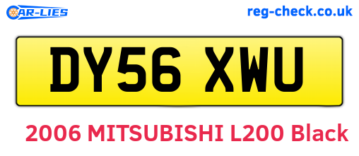 DY56XWU are the vehicle registration plates.