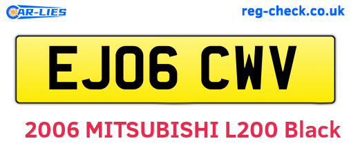 EJ06CWV are the vehicle registration plates.