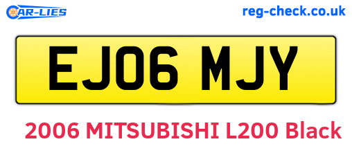 EJ06MJY are the vehicle registration plates.