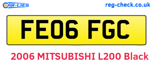 FE06FGC are the vehicle registration plates.