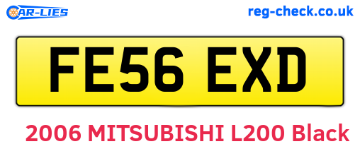 FE56EXD are the vehicle registration plates.