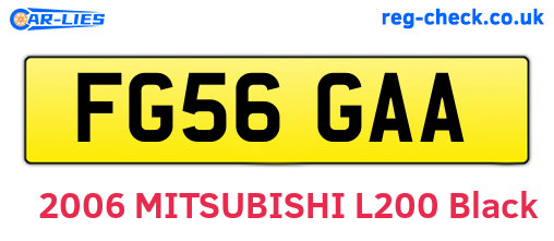 FG56GAA are the vehicle registration plates.