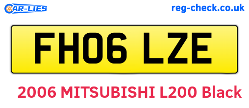 FH06LZE are the vehicle registration plates.