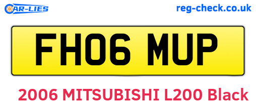 FH06MUP are the vehicle registration plates.