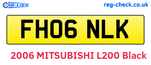 FH06NLK are the vehicle registration plates.
