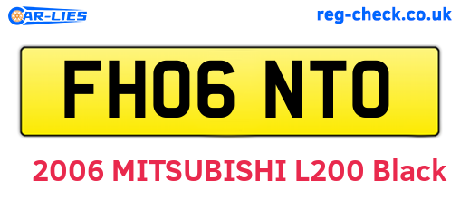 FH06NTO are the vehicle registration plates.