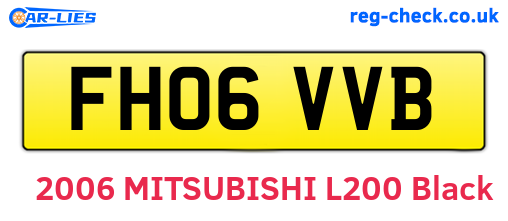FH06VVB are the vehicle registration plates.