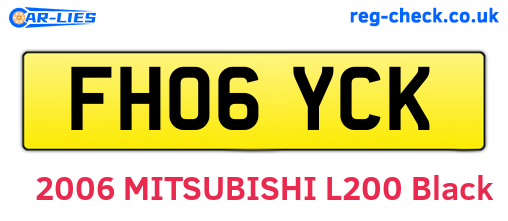 FH06YCK are the vehicle registration plates.